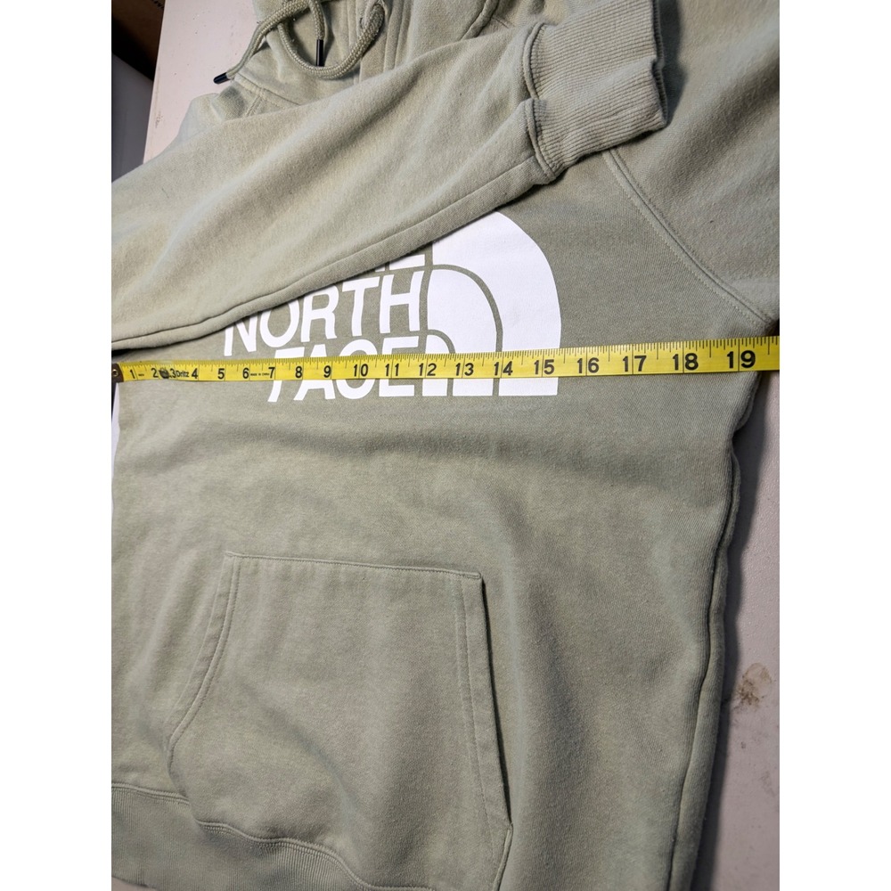 The North Face Womens Half Dome Hoodie Sage Green Fleece Pullover Logo XS - Picture 5 of 6